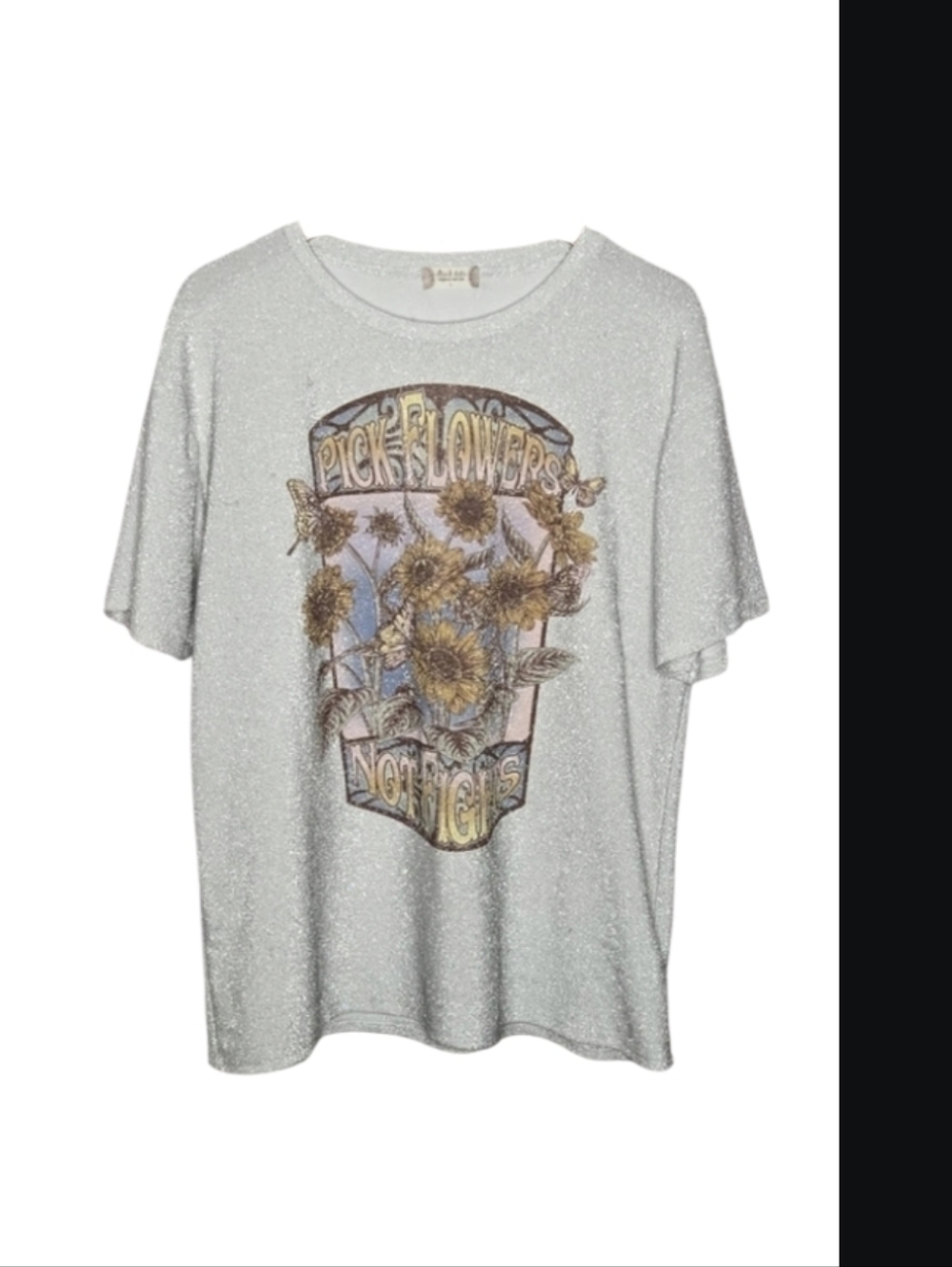 Altar'd State Pick Flowers Not Fights Shirt *flaw*